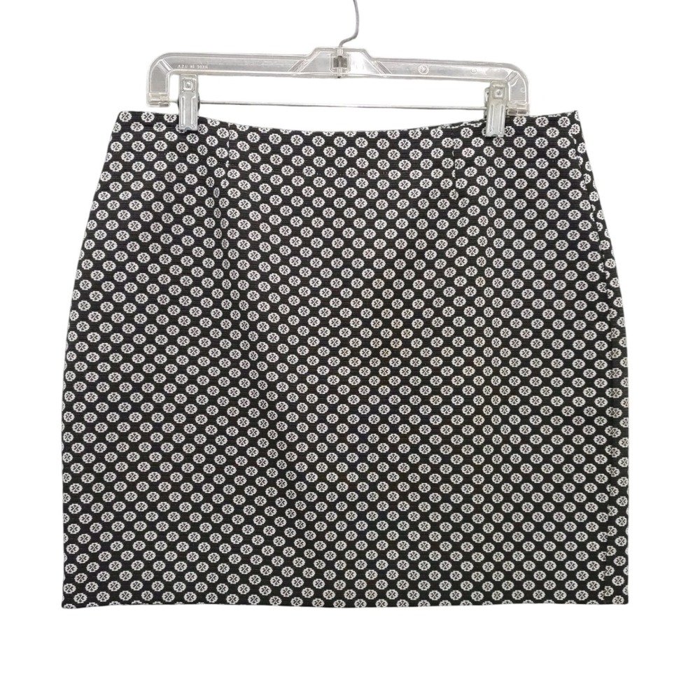 Garnet Hill Skirt Black and White Geometric Women's Size 12